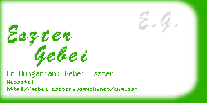 eszter gebei business card